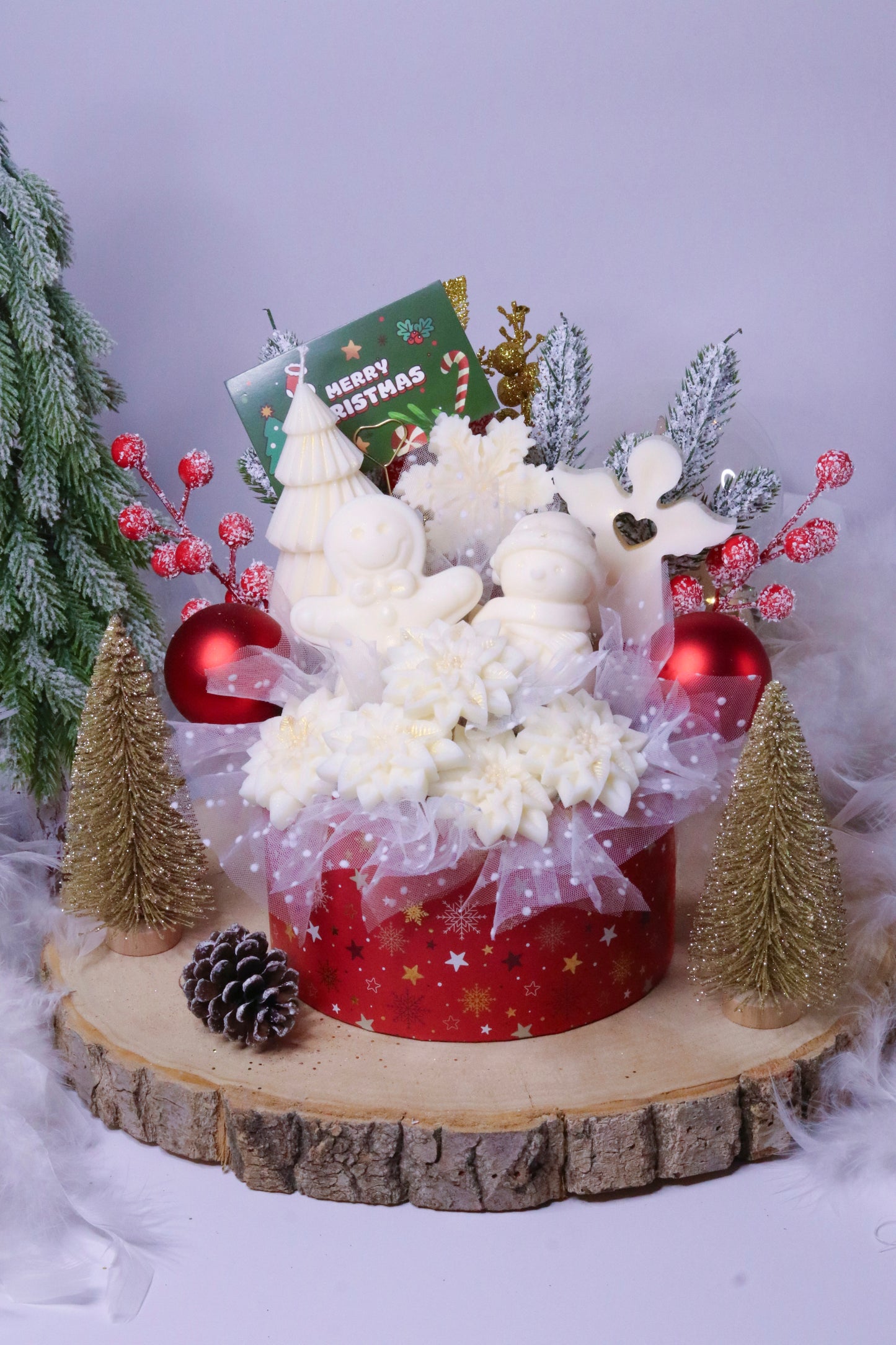 Bouquet Féerie de Noël - Boîte Flocon de Neige