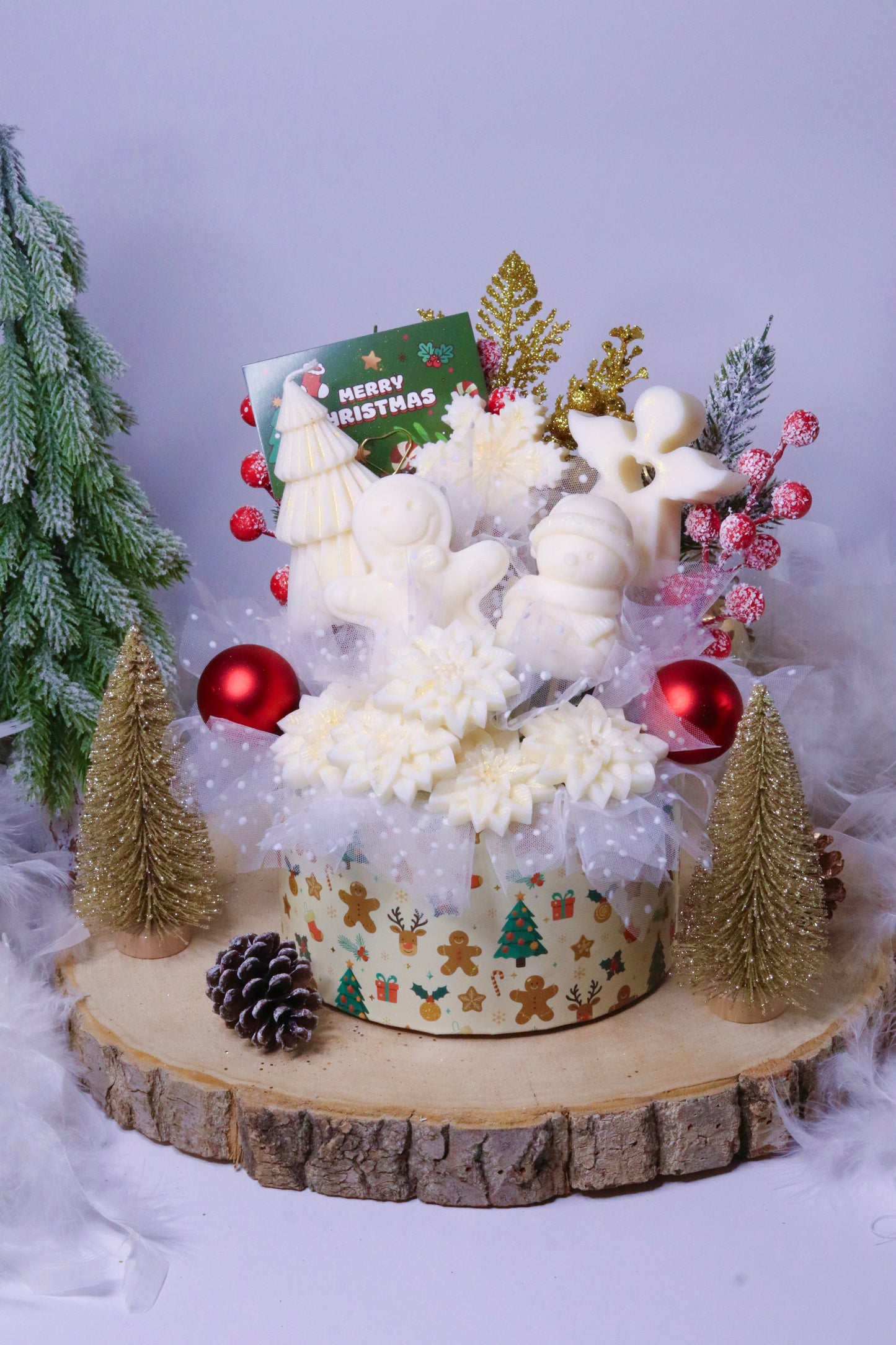 Bouquet Féerie de Noël - Boîte Pain d’Epices