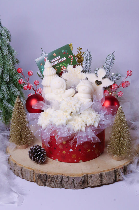 Bouquet Féerie de Noël - Boîte Flocon de Neige